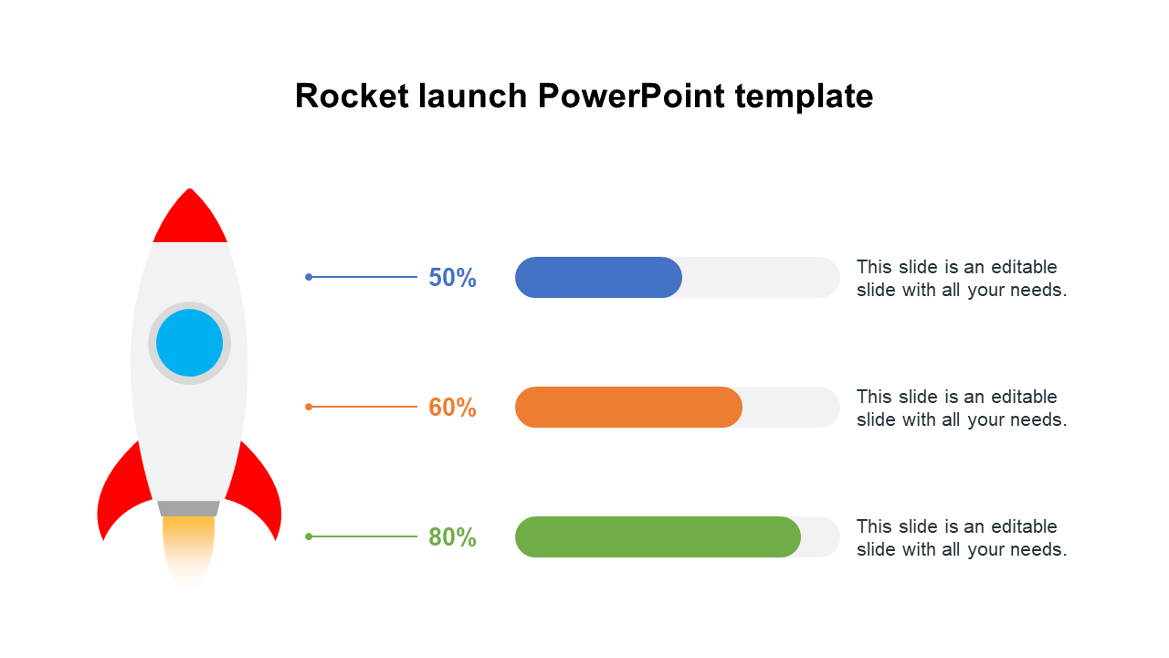 Rocket launch PowerPoint template 